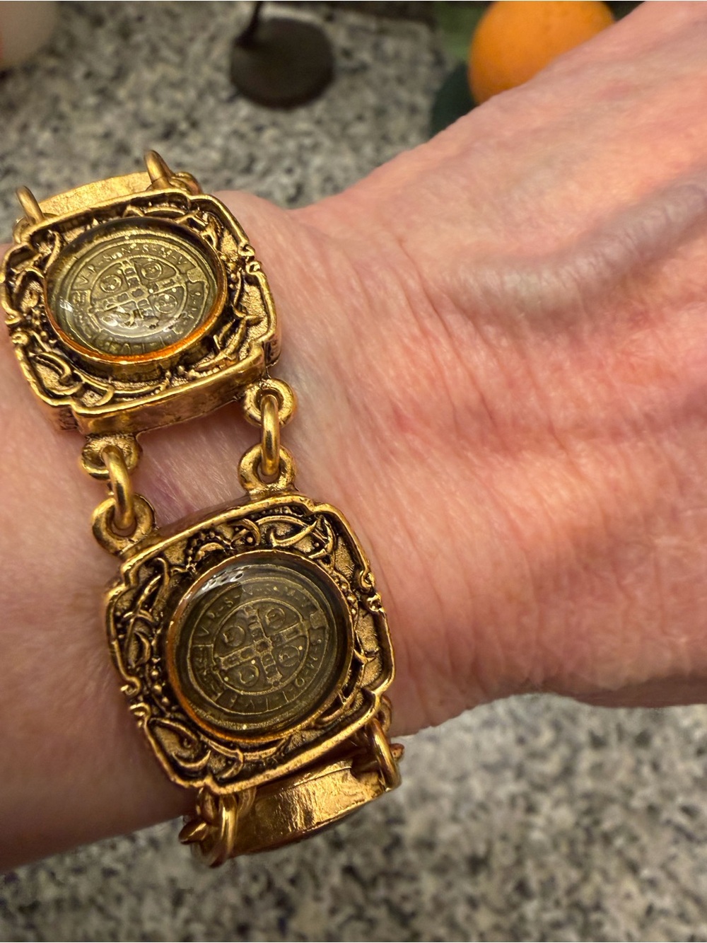 Virgins Saints and Angels San Benito Medallion Link Bracelet - Women Jewelry - Picture 7 of 9